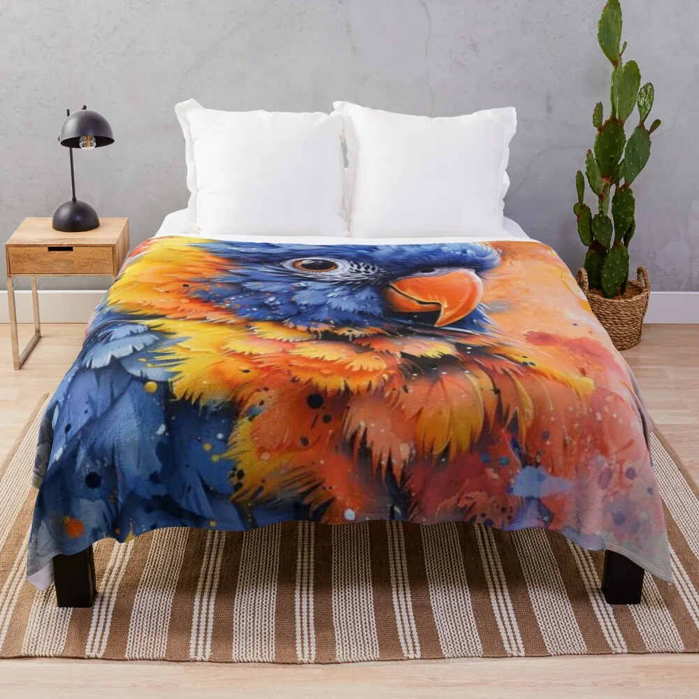 Яркий акварельный попугай футболка с портретом художественного попугая