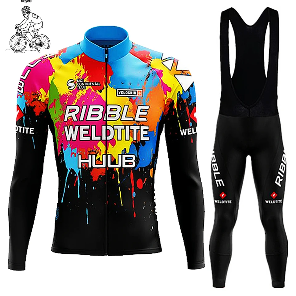 

HUUB Long Sleeve Cycling Jerseys Set Spring MTB Bicycle Clothes Ropa Maillot Ciclismo Bike Wear Bicycle Clothing Cycling Suit