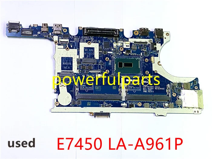 used and working for dell latitude 7450 E7450 motherboard 0R1VJD R1VJD CN-0R1VJD LA-A961P i5-5300 tested well