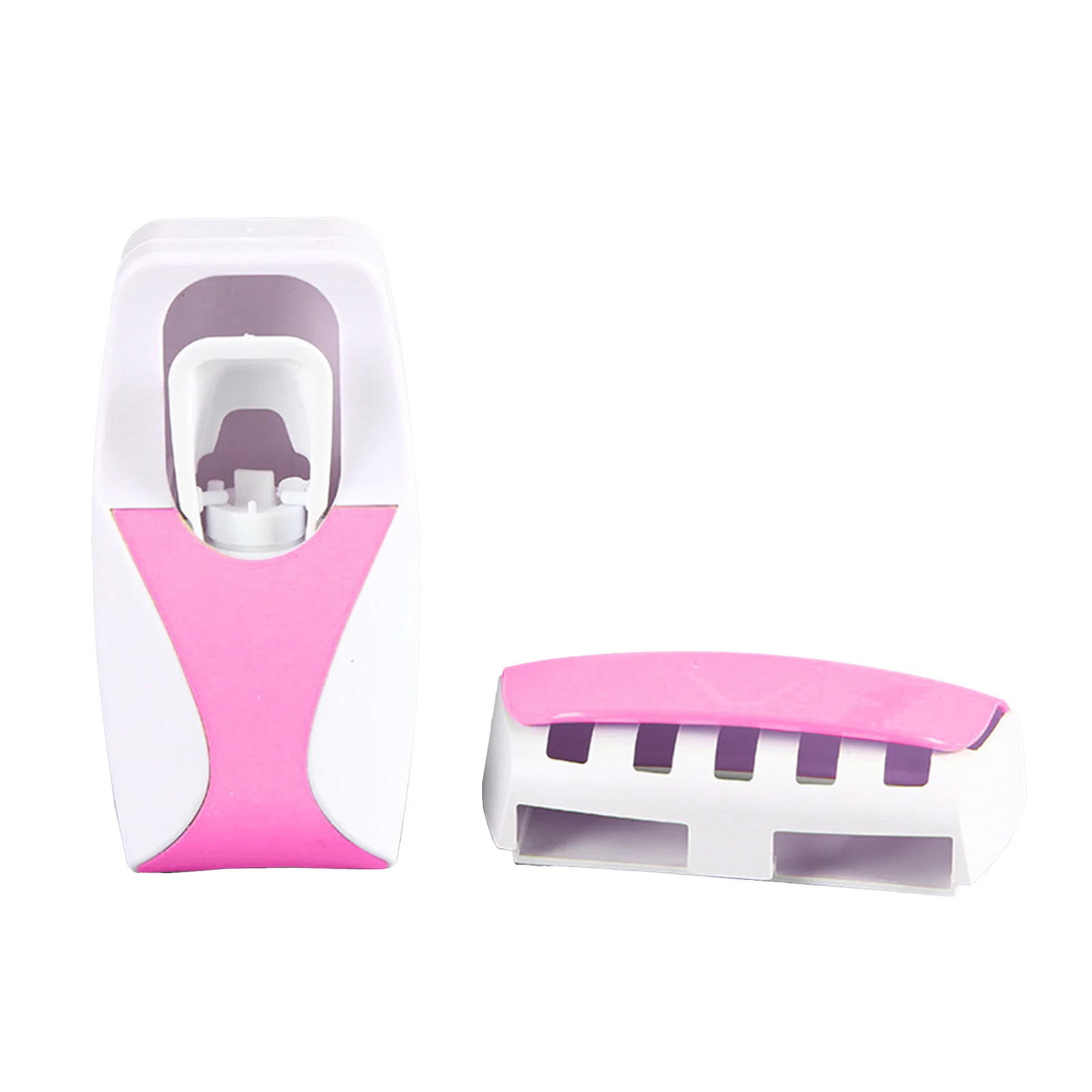 

2pcs/set Toothpaste Dispenser Adhesive Toothbrush Holder Professional Hotel Dustprooof Automatic Squeezer Wall Mount Accessories