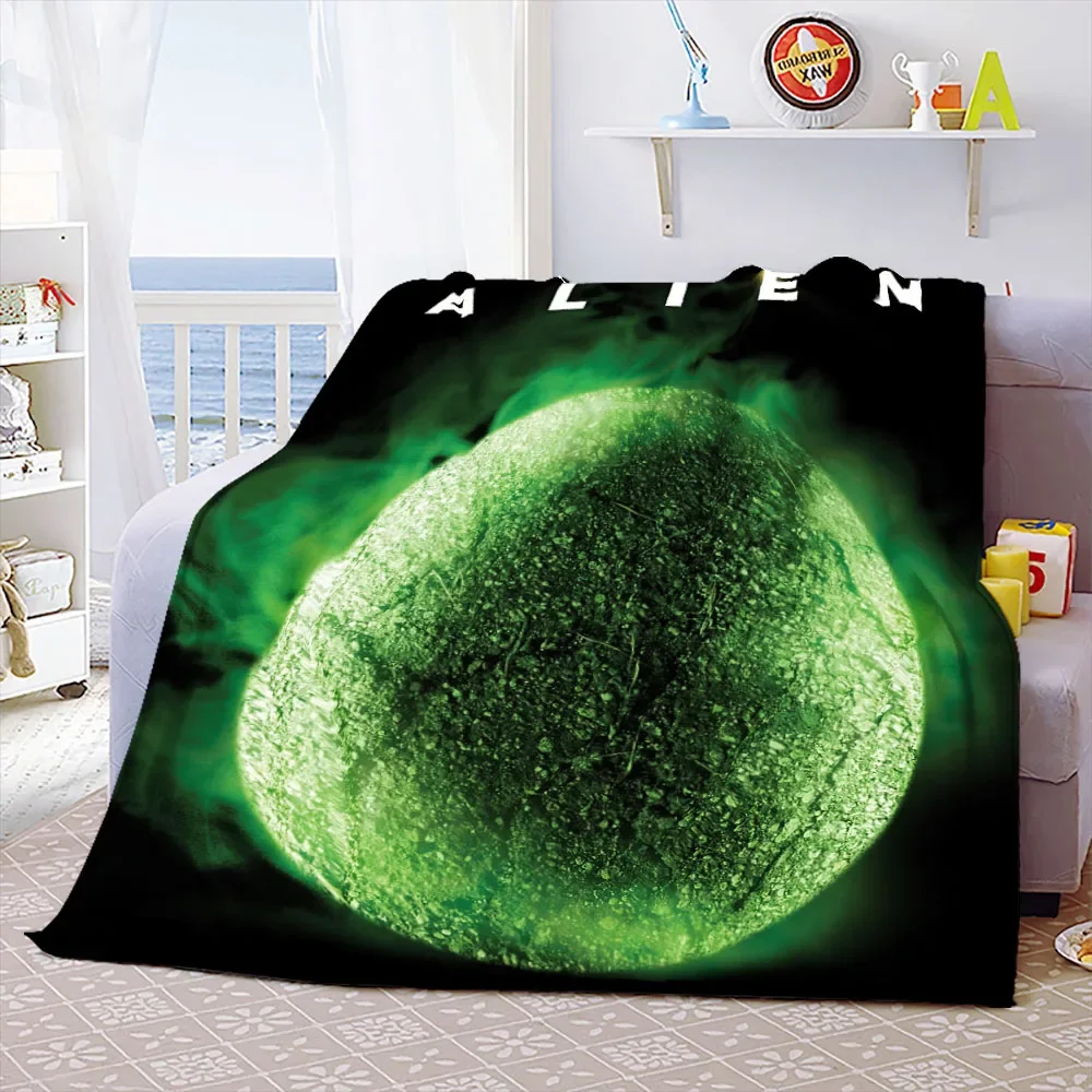Модное одеяло с изображением инопланетянина удобное офисное дорожное воздушным