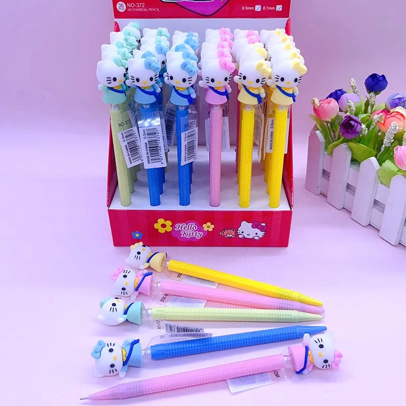 36pcs/ лот Kawaii Sanrio Kitty механический карандаш мило 0 5 мм рисование записи