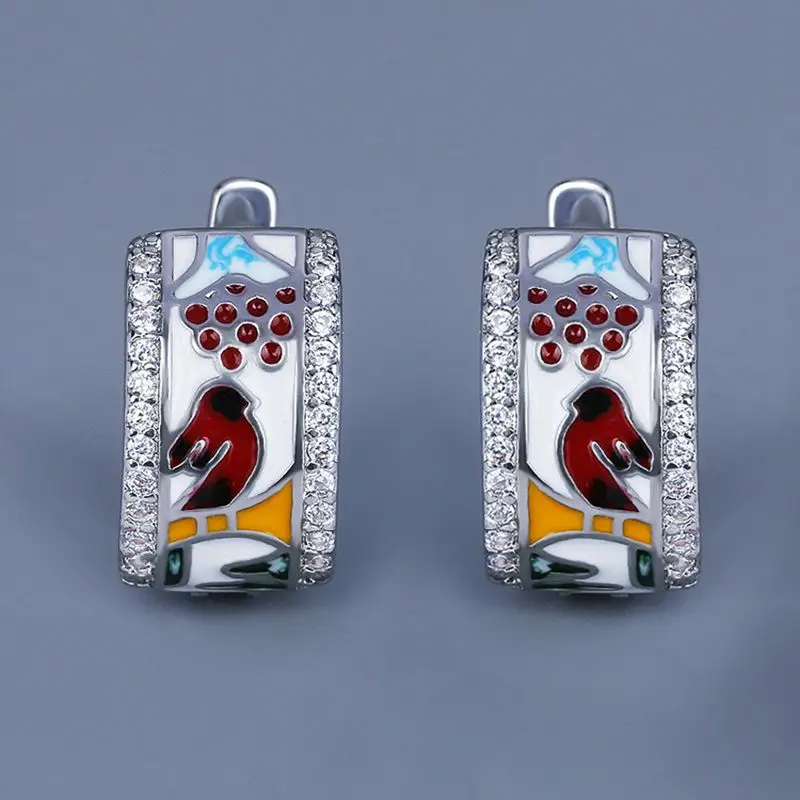 

YDGY 2022 New Franc Flamingo Women's Fashion Color Drop Gel Franc Personalized Creative Animal Earrings