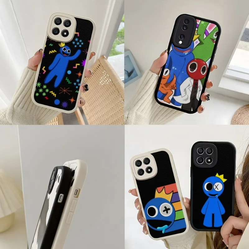 

Rainbow Friends Toy Cartoon Game Phone Case For Huawei P30 P40 P50 Mate 30 40 50 Nova 8 9 9SE 10 Y70 10z Pro Plus Lambskin Cover