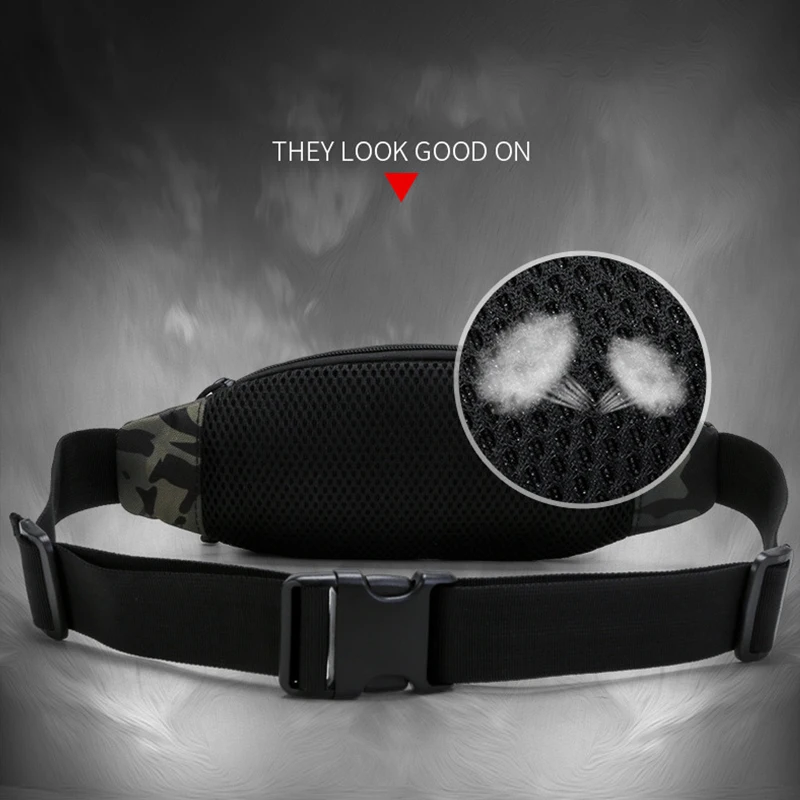 Fanny Pack for Men Women, Waist Pack Bag Crossbody with 4-Zipper Pockets，Adjustable Strap Belt Bag Cangureras para Hombre