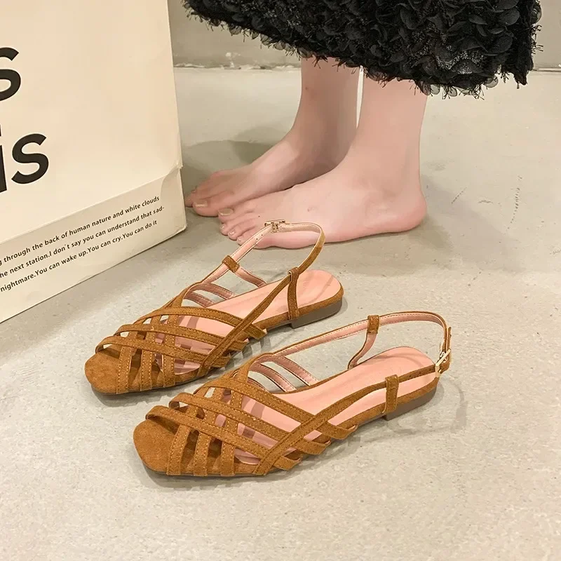Женские универсальные Босоножки с открытым носком однотонные удобные