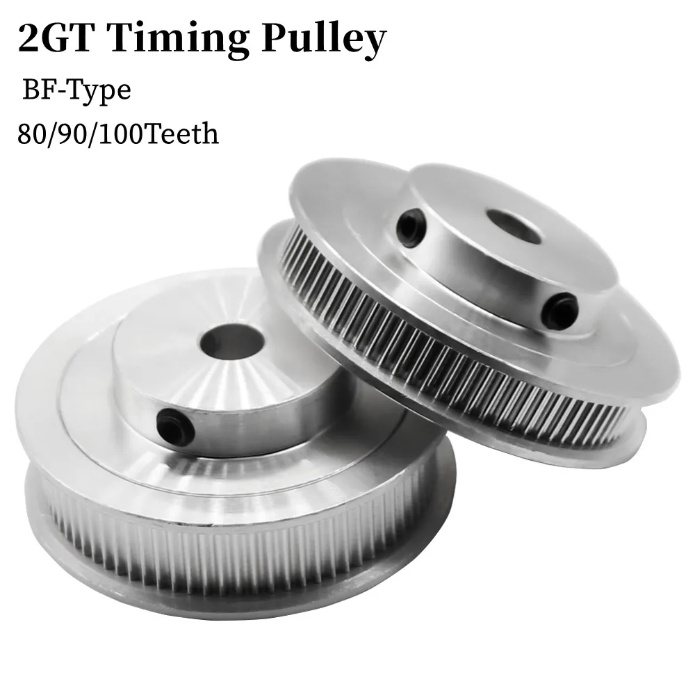 

GT2 2GT Timing Pulley 80 90 100 Tooth Wheel Bore 6~25mm Aluminum Gear Width 7/11mm for 3D Printer Parts GT2 Synchronous Pulley