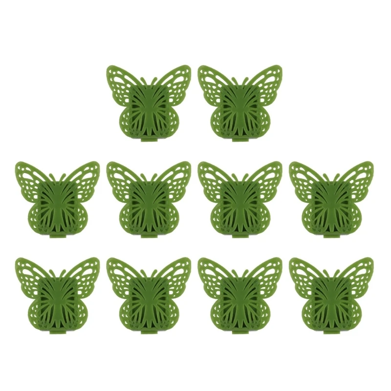 

10pcs Plant Climbing Wall Fixture Butterfly Shaped Plant Fixing Clip Rattan Vine Bracket for Home Decoration &Organizing