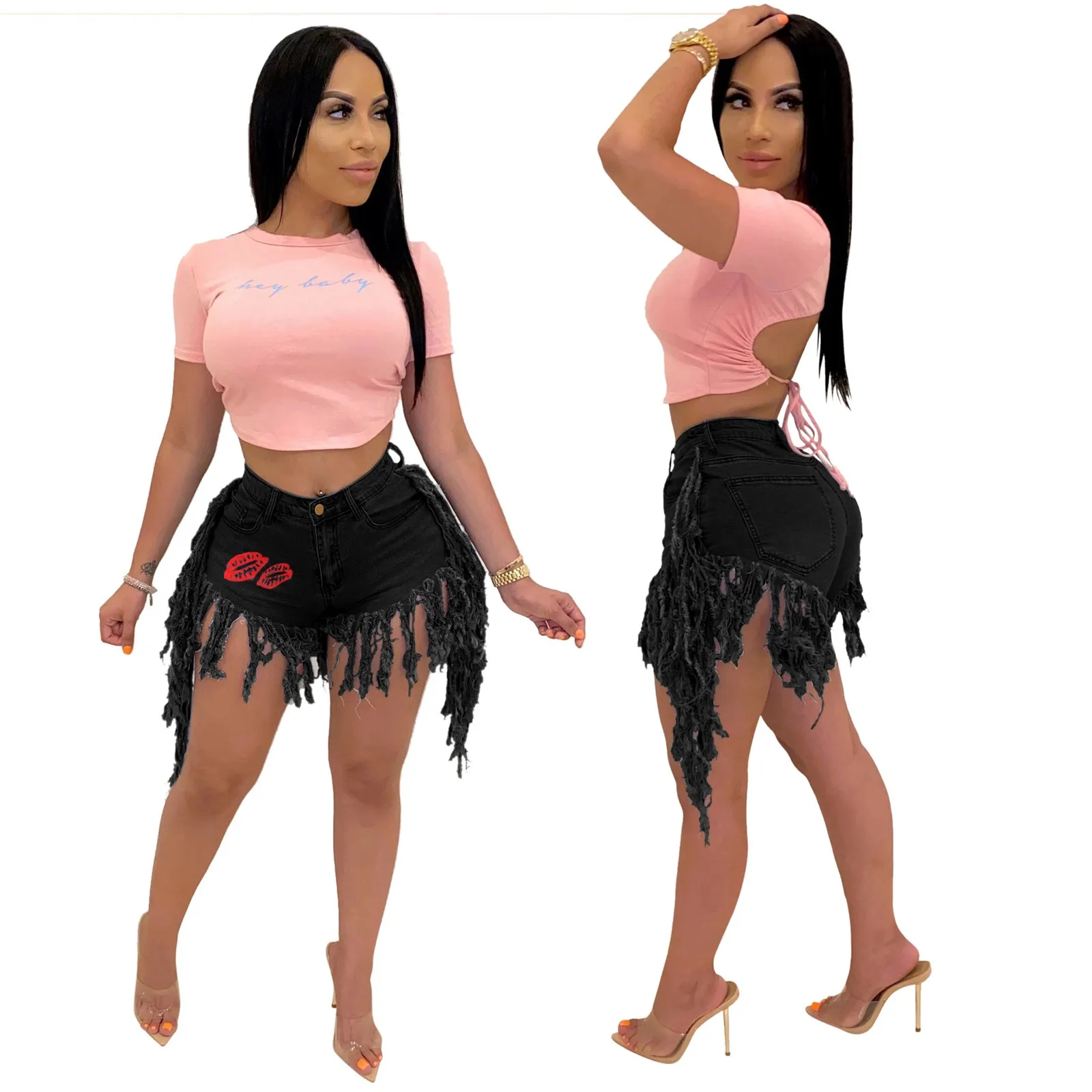 

Shorts Denim Tassel Daily Woman