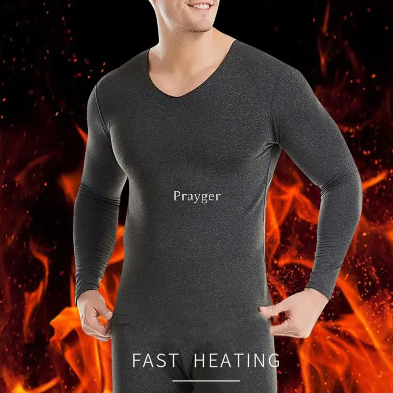 Men Thermal Underwear Winter Long Johns Male Warm Body Clothes Solid Drop Shipping 4XL Big Waist