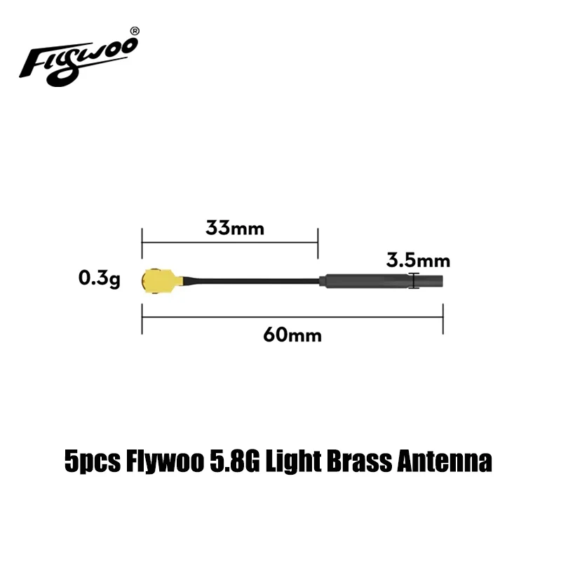 Flywoo 5.8GHz Light Brass uFL IPEX1 antenna