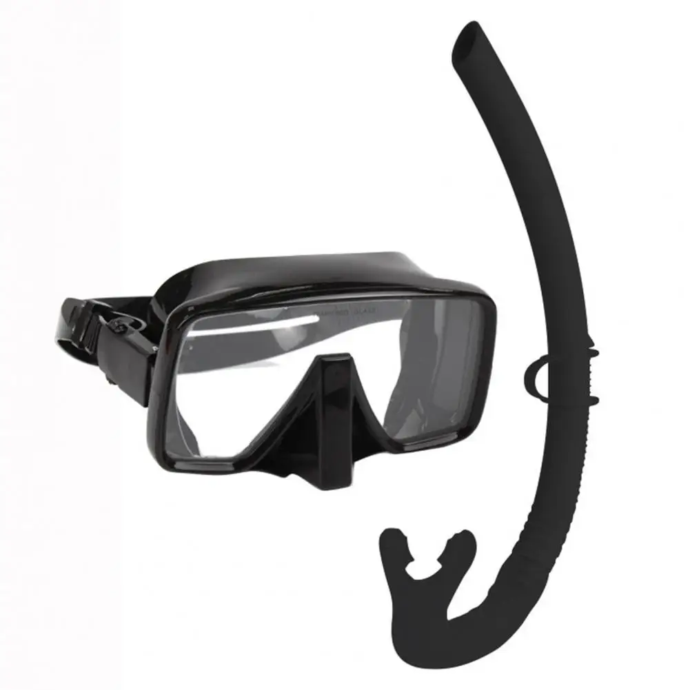 

Dry Snorkel Set Anti-fog Clear Vision Diving Goggles Silicone Panoramic Wide View Snorkeling Gear Adults Free Diving Snorkel Set