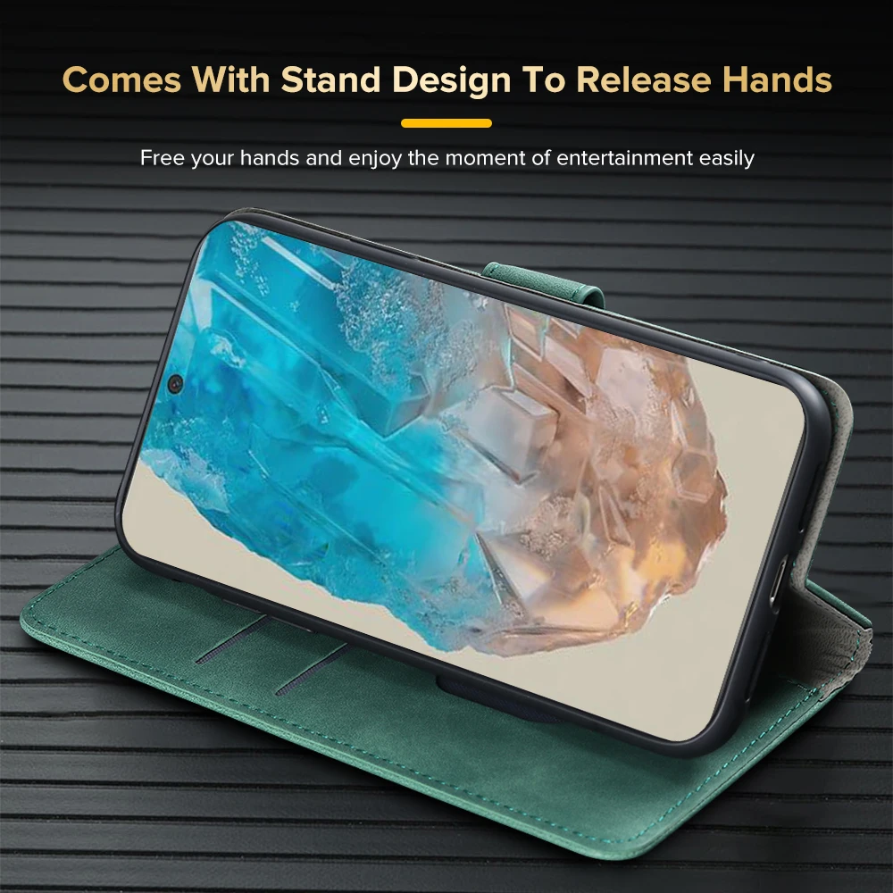 Для Samsung Galaxy M35 5G Чехол-книжка-книжка из кожи с откидной крышкой на Sumsung Samung M 35M