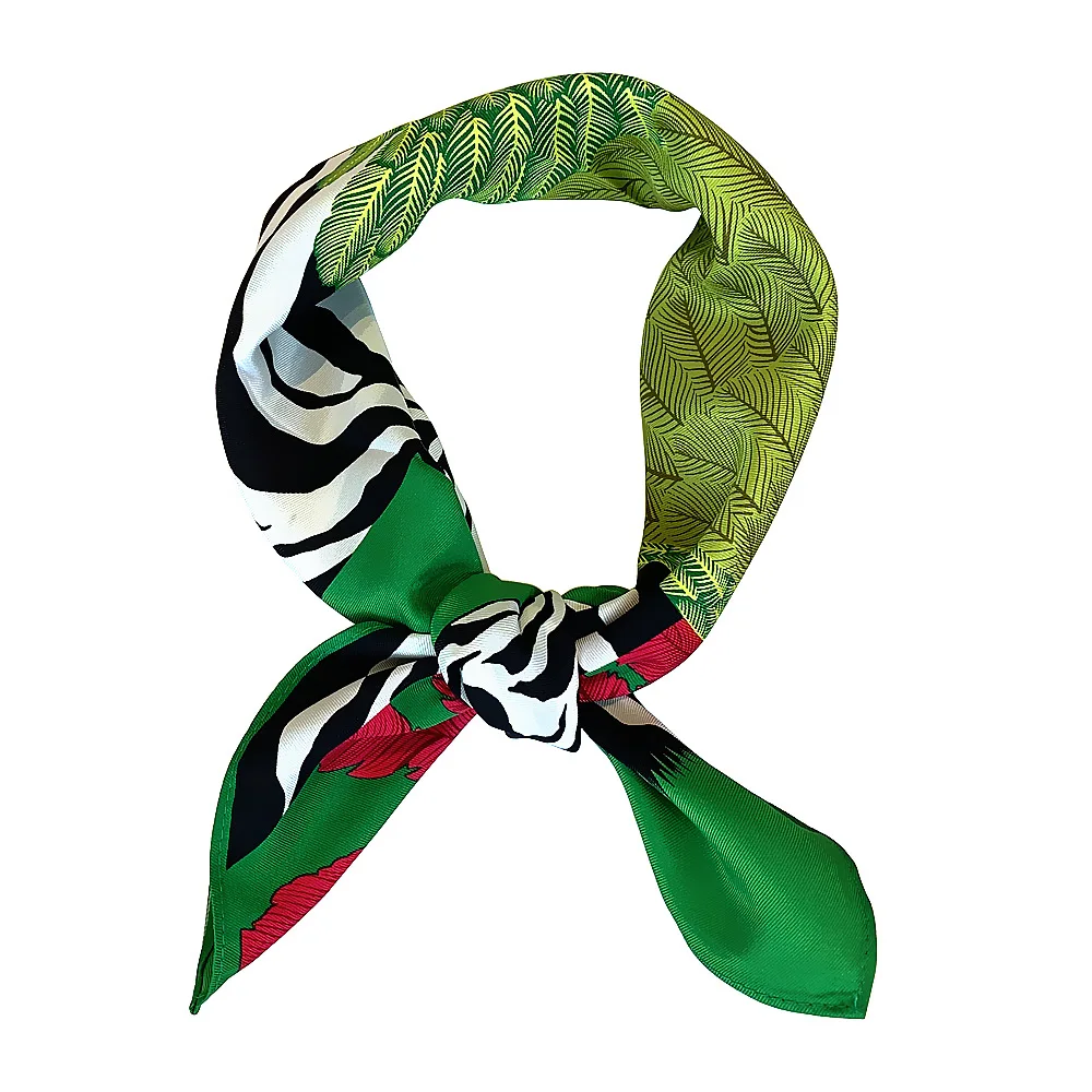 

53cm H Brand Square Scarf Women Silk Scarf Hijab Scarves Fashion Colorful Horse Print Bandana Headband Neckerchief For Ladies