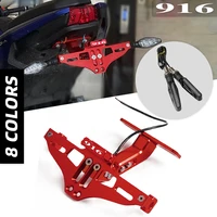 motorcycle universal adjustable tail tidy rear license plate holder with light for ducati 916 916sps 916 sps upto 1998 all years
