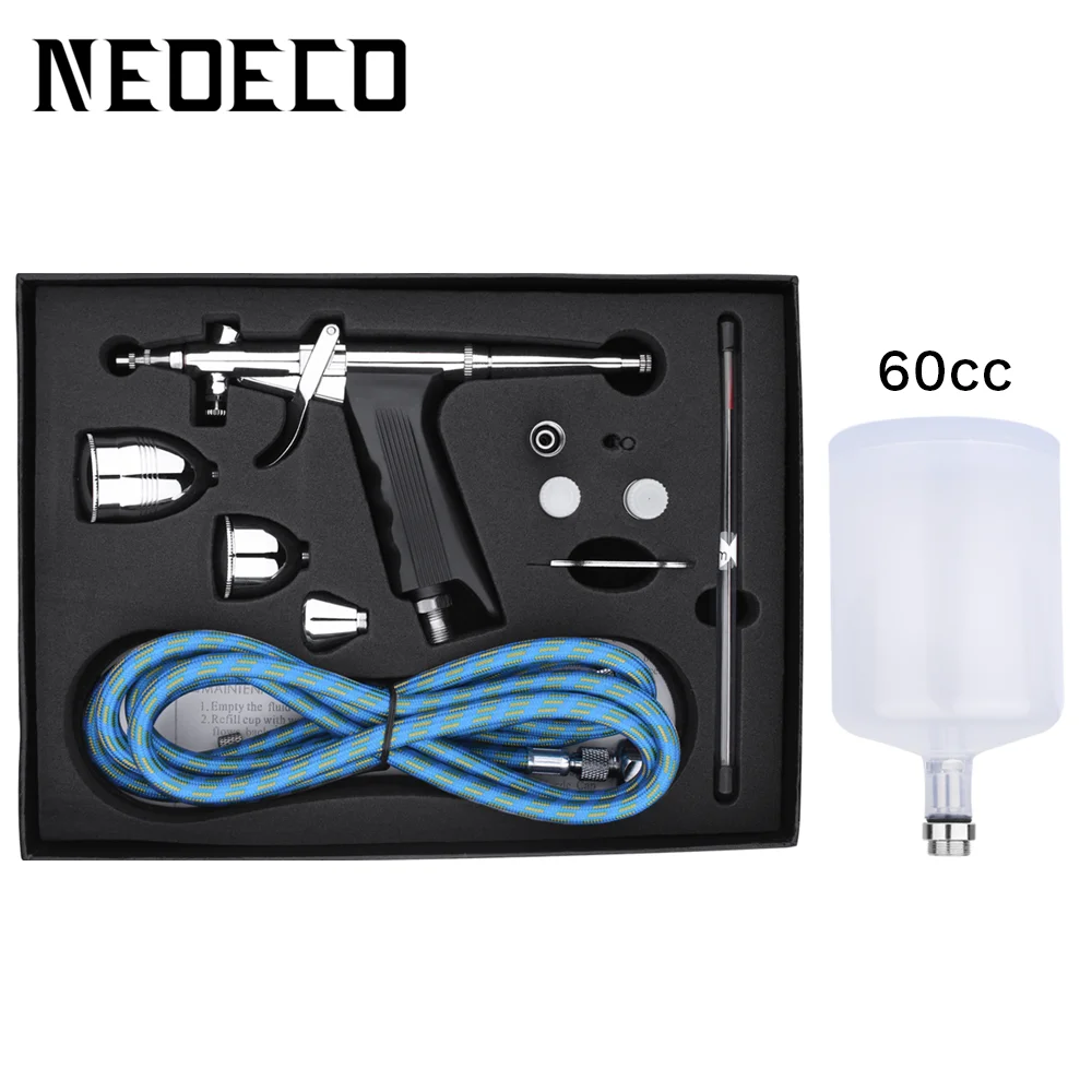 Аэрограф с комплектом аксессуаров, 0,3 мм, 0,5 мм, 0,8 мм