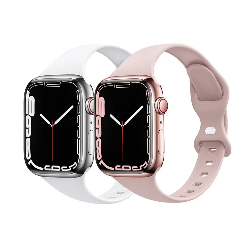 

Silicone Band For Apple Watch Ultra series 3 SE 6 5 7 8 correas Smart Watch Bracelet iWatch Strap 49mm 44mm 45mm 42mm 41mm 40m