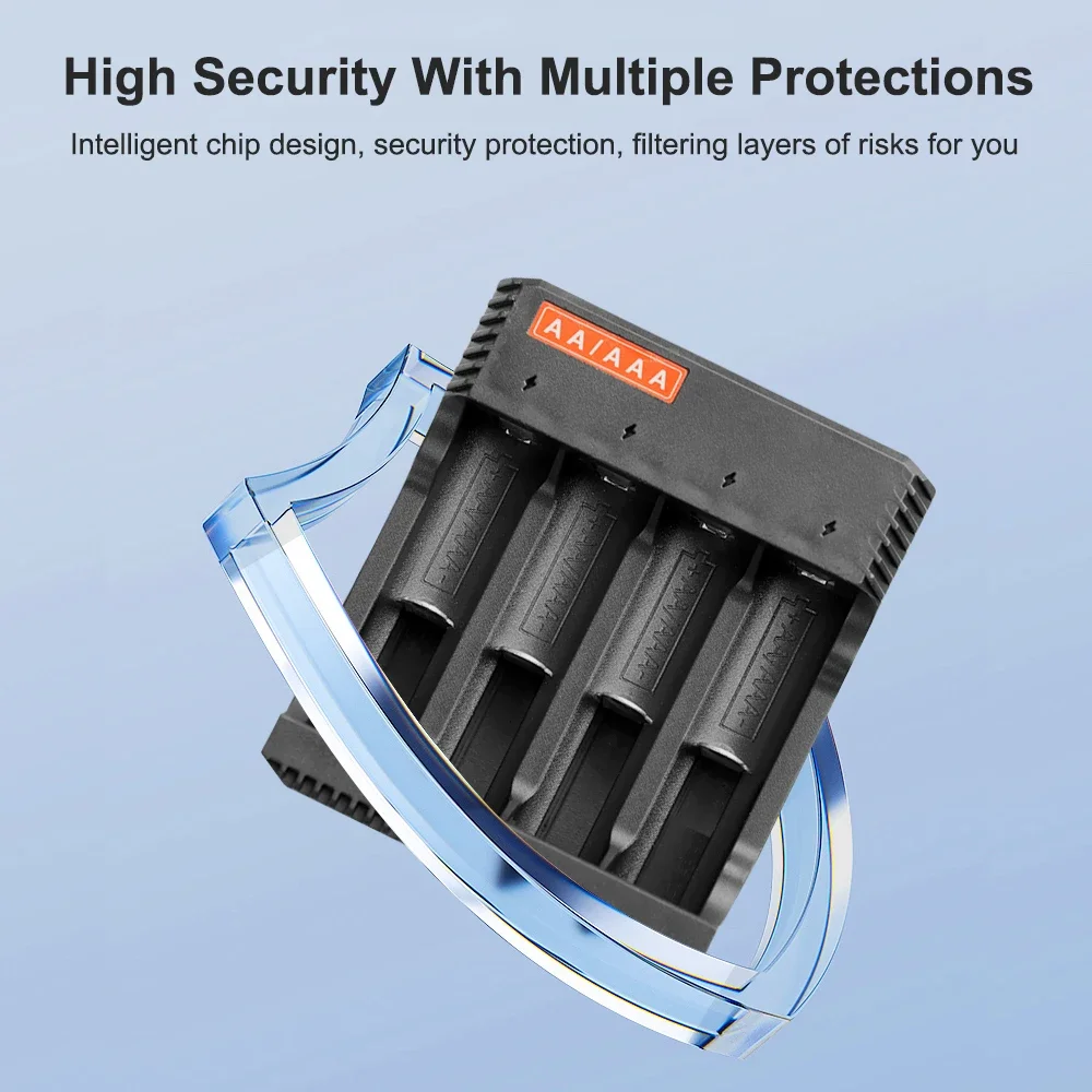 Умное зарядное устройство USB для AAA/AA аккумуляторов перезаряжаемый держатель