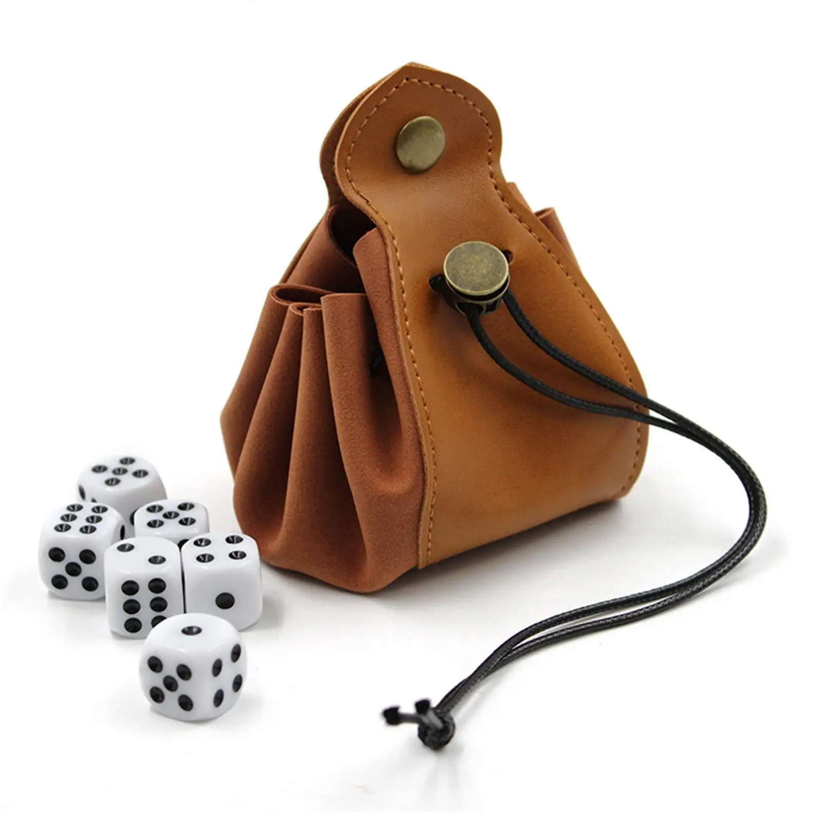

Portable Dice Bag Coin Purse Drawstring Bag Case for Board Game Dices Keys Coins