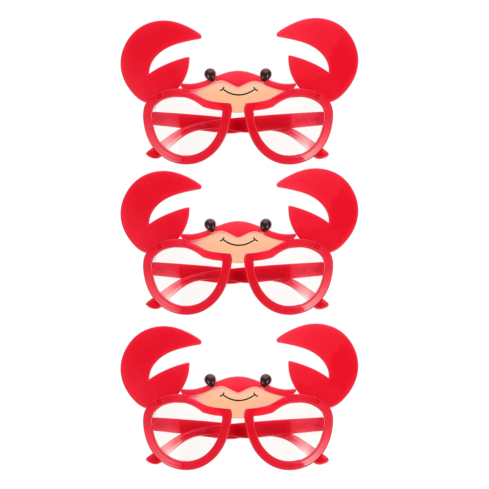 

3 Pcs Crab Glasses Beach Theme Party Decorations Photo Prop Creative Masquerade Hawaiian Sunglasses Luau Summer Favor Props