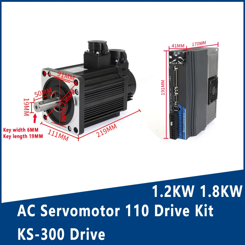 Двигатель переменного тока 110 кВт 2500 M Drive Kit KS-300 + Магнитный кодировщик кабель