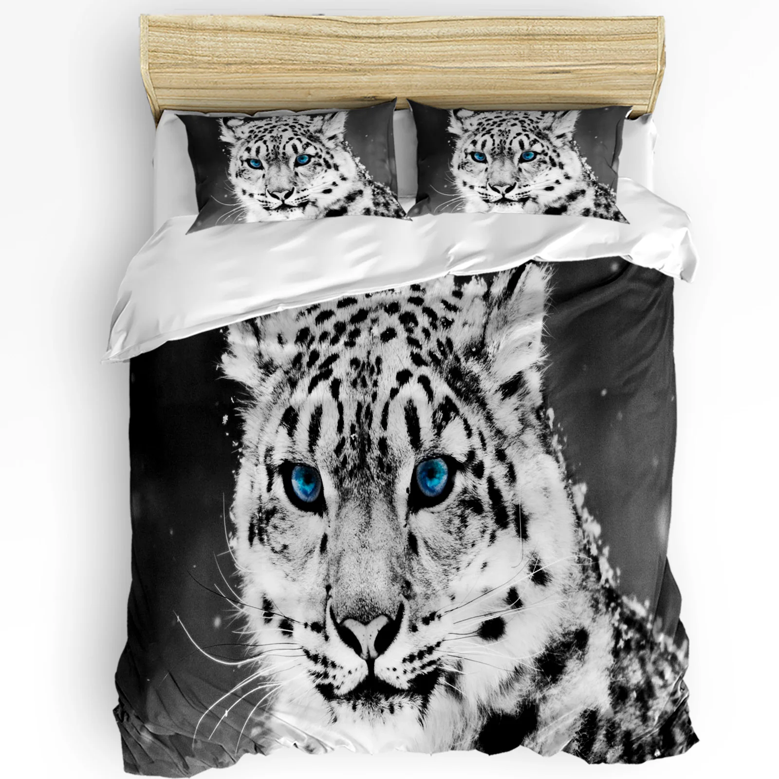 

Animal Tiger Blue Eyes Vintage 3pcs Bedding Set For Bedroom Double Bed Home Textile Duvet Cover Quilt Cover Pillowcase