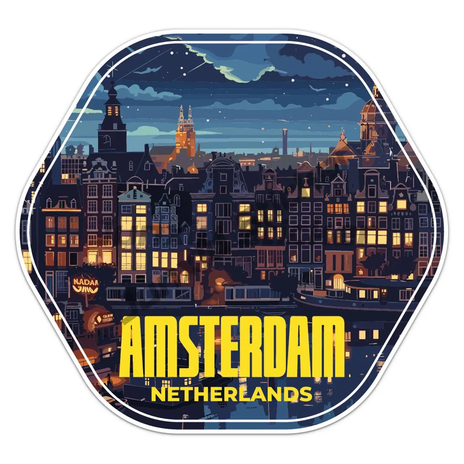Флаг 20.00ingen Leiden Нидерланды Стикер Antilles Овальный код страна AN NL Виниловые