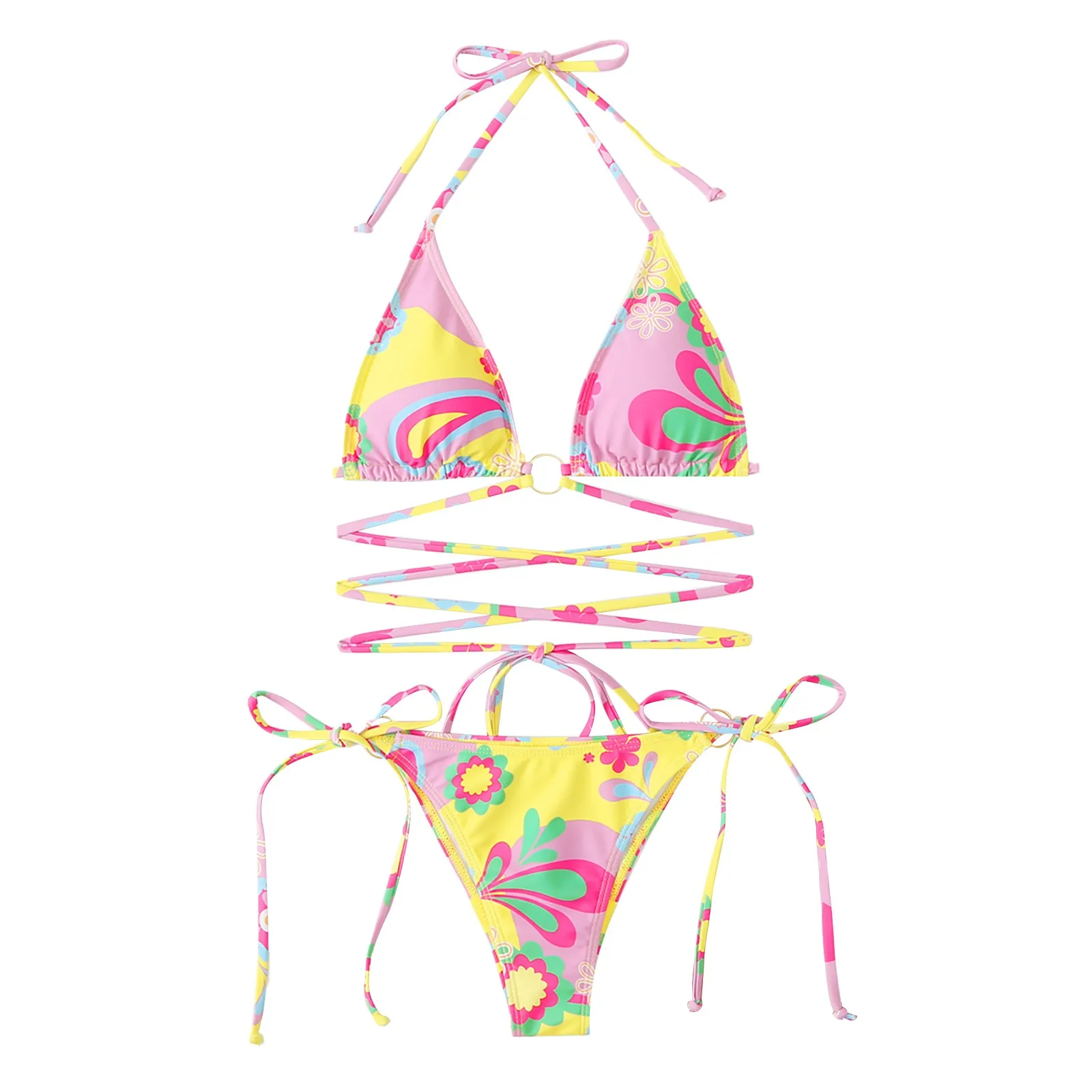 

Swimwear Bandeau Women Beachwear Set Swimsuit Bandage Brazilian Push-Up Bikini Swimwears Swimwears tankinis sexy swimsuit