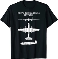 north american b 25 g mitchell wwii bomber plane men t shirt short sleeve casual cotton o neck harajuku shirt