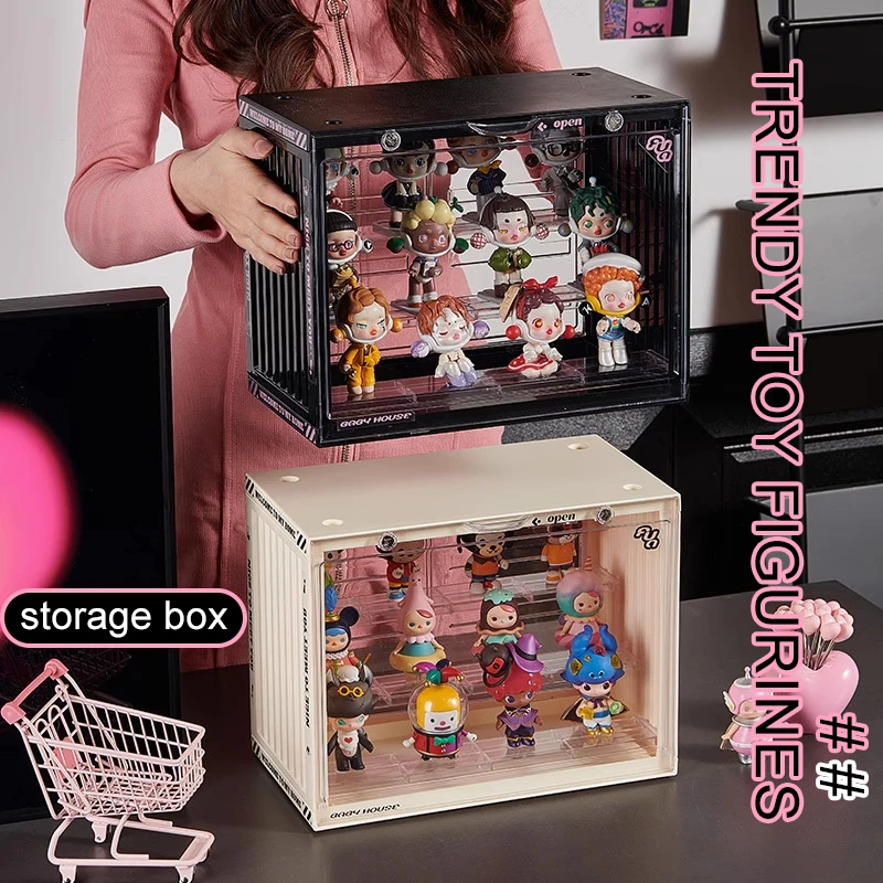 Коробка-витрина трехслойный акриловый гаражный комплект модель игрушки