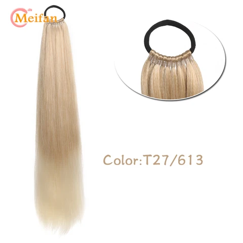 MEIFAN длинный прямой конский хвост парик синтетические волосы удлинители 18-32 дюйма эластичная лента конский хвост натуральный поддельный волос для женщин