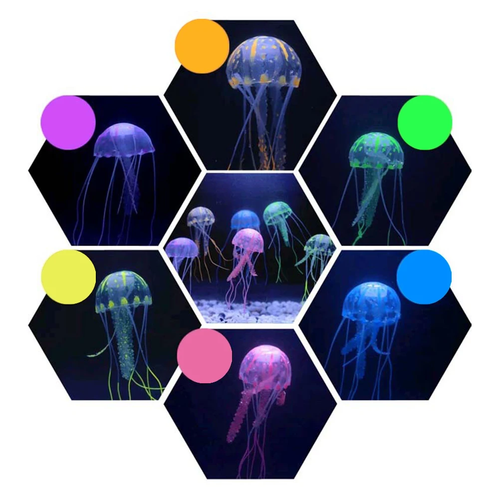 

Silicone Aquarium Artificial Jellyfish Simulation Fake Odorless Household Restaurant Fishtank Decoration Ornament