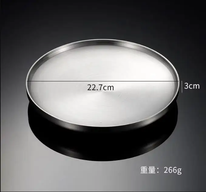 

Круглая тарелка из нержавеющей стали UOSU