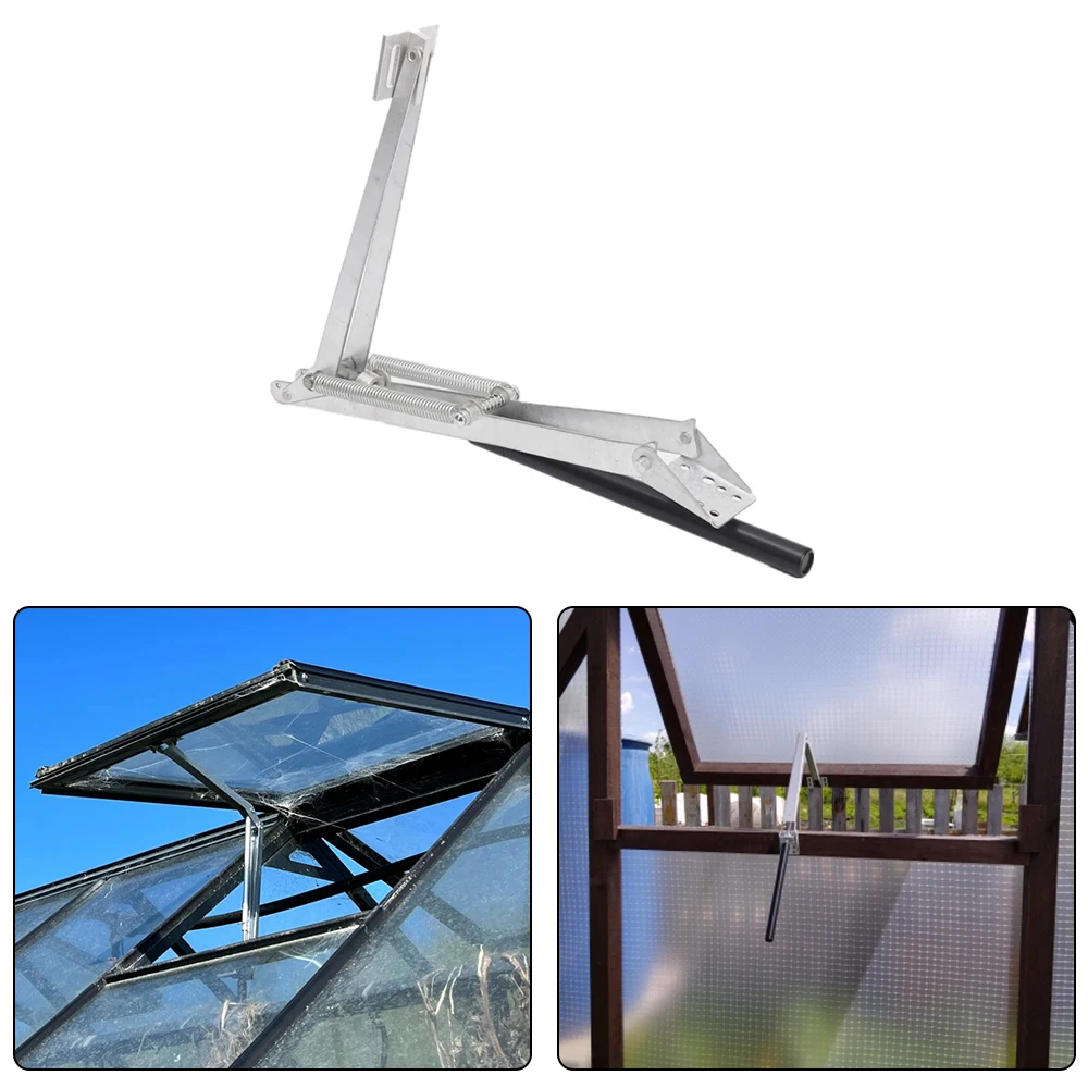 

Aluminum Ventilation Of Greenhouse Vent Window Opener Agricultural Double Spring Automatic Solar Heat Sensitive Garden Tool