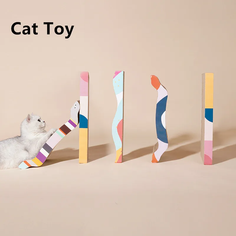 

Гофрированная бумажная Когтеточка для кошек, игрушечная точилка для когтей, деревянная Когтеточка для кошек, дразнящая игрушка для кошек, т...