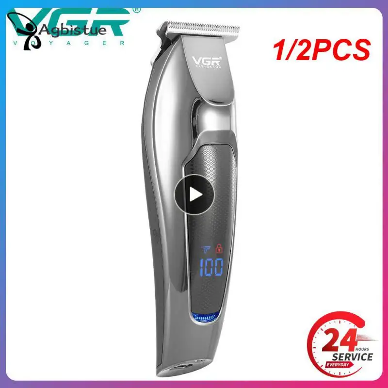 

1/2PCS Hair Clipper Oil Head Engraving Electric Clippers LCD Digital Display Household Professional Electrical Appliances V-070