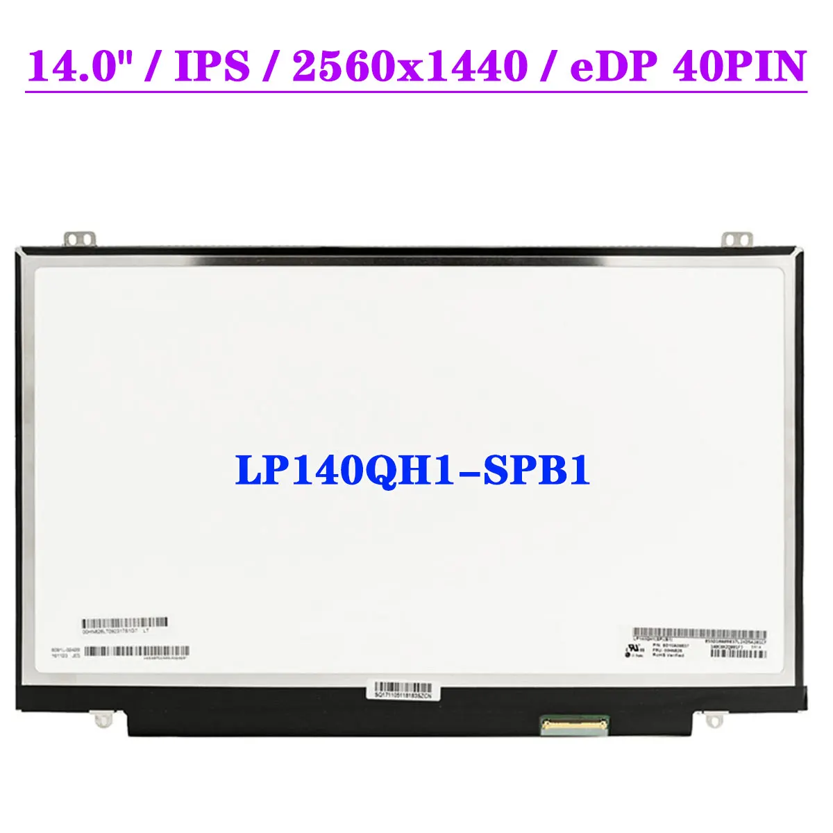 Оригинальный 14 0 &quotтонкий ЖК-экран для ноутбука LP140QH1-SPB1 ThinkPad X1 Carbon 04x3923 00HN826 QHD