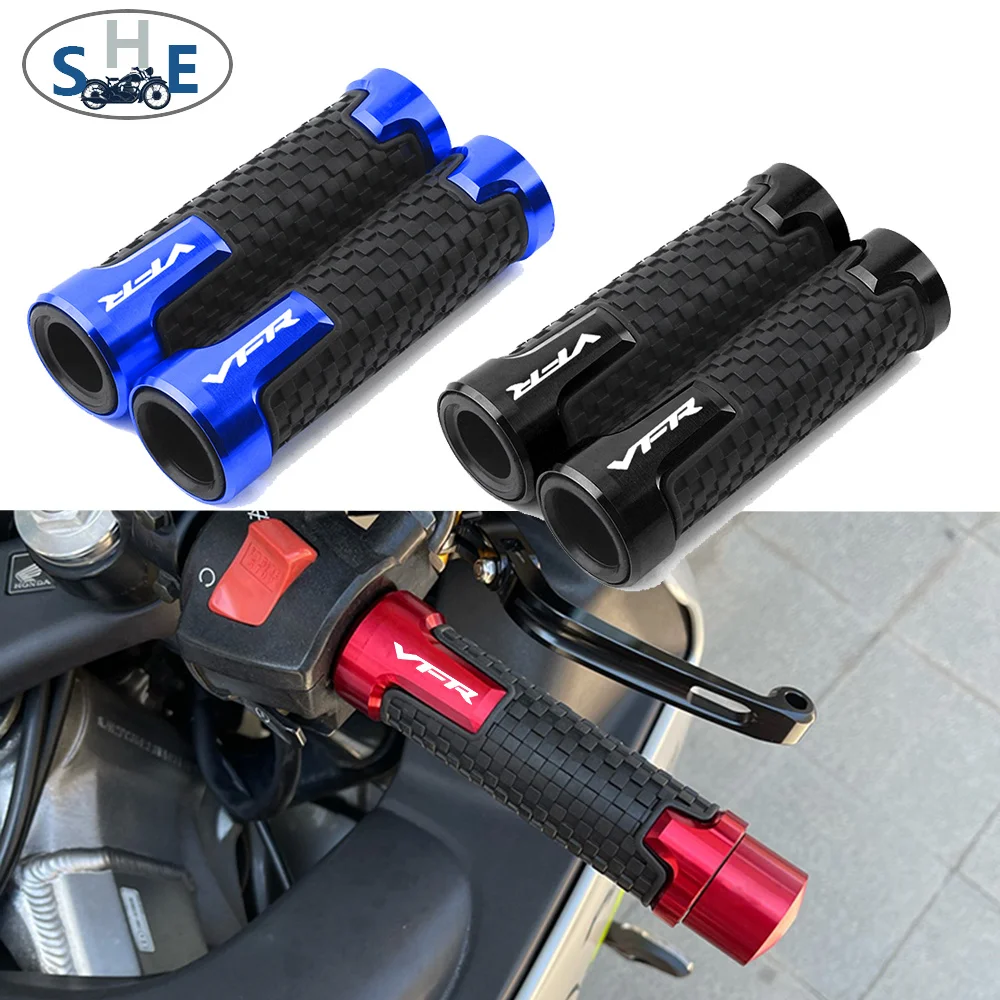 

LOGO VFR For HONDA VFR750 VFR800 VFR1200 VFR1200F Motorcycle CNC Accessories Anti-Slip Rubber Handlebar Grip Size 7/8"22mm