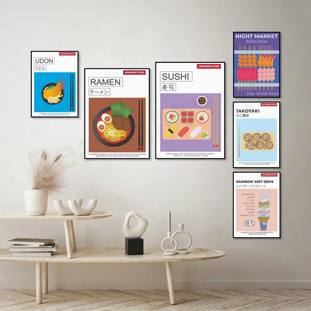 Тайская уличная еда японское суши мороженое udon рамэн takoyaki малайзийская nasiurso