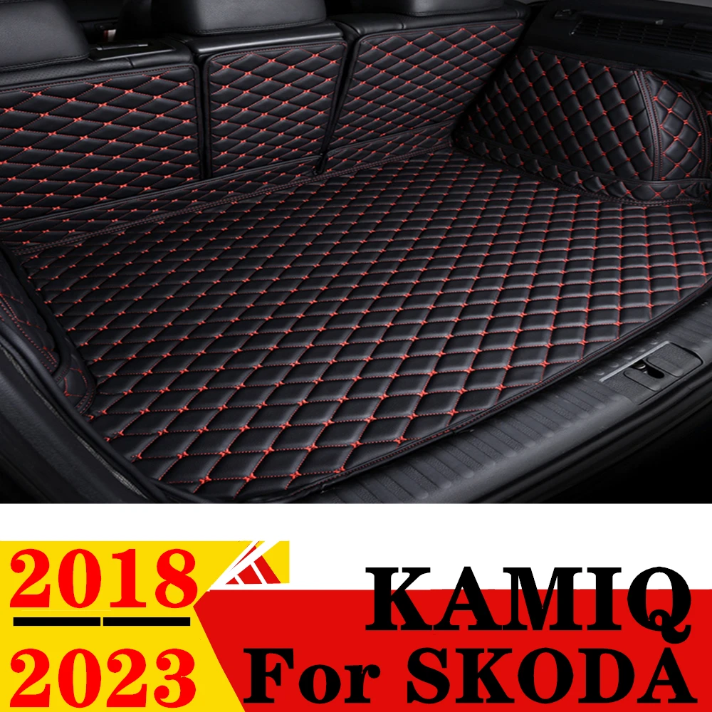 

Коврик для багажника автомобиля для SKODA KAMIQ 2018 2019-23, подходит для любой погоды XPE, задний Чехол для груза, коврик, подкладка, задние части багажника, коврик для багажа