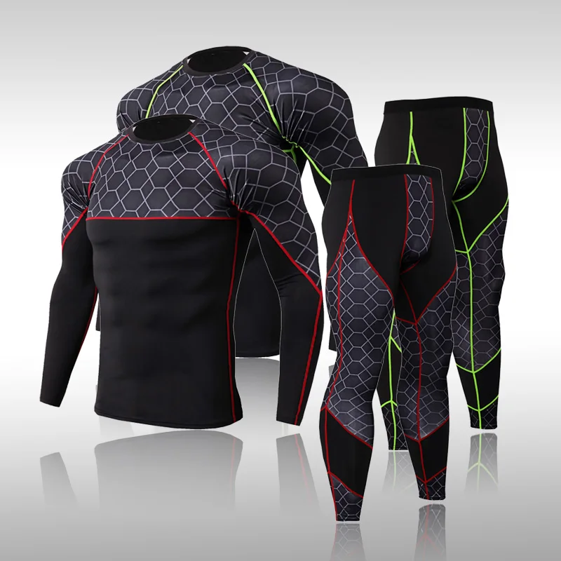 

MMA Men's Boxing Jersey Suits Compression Sportswear Clothes Quick Dry Running Jogging Training Sports Fitness T Shirt Tracksuit