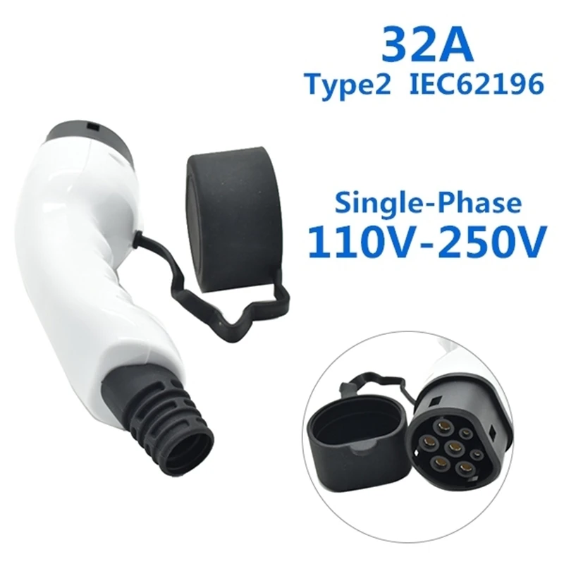 

32A Type 2 EV Side IEC62196 European Standard Plug No Cable Single Phase IEC Female AC Plug EV Charging