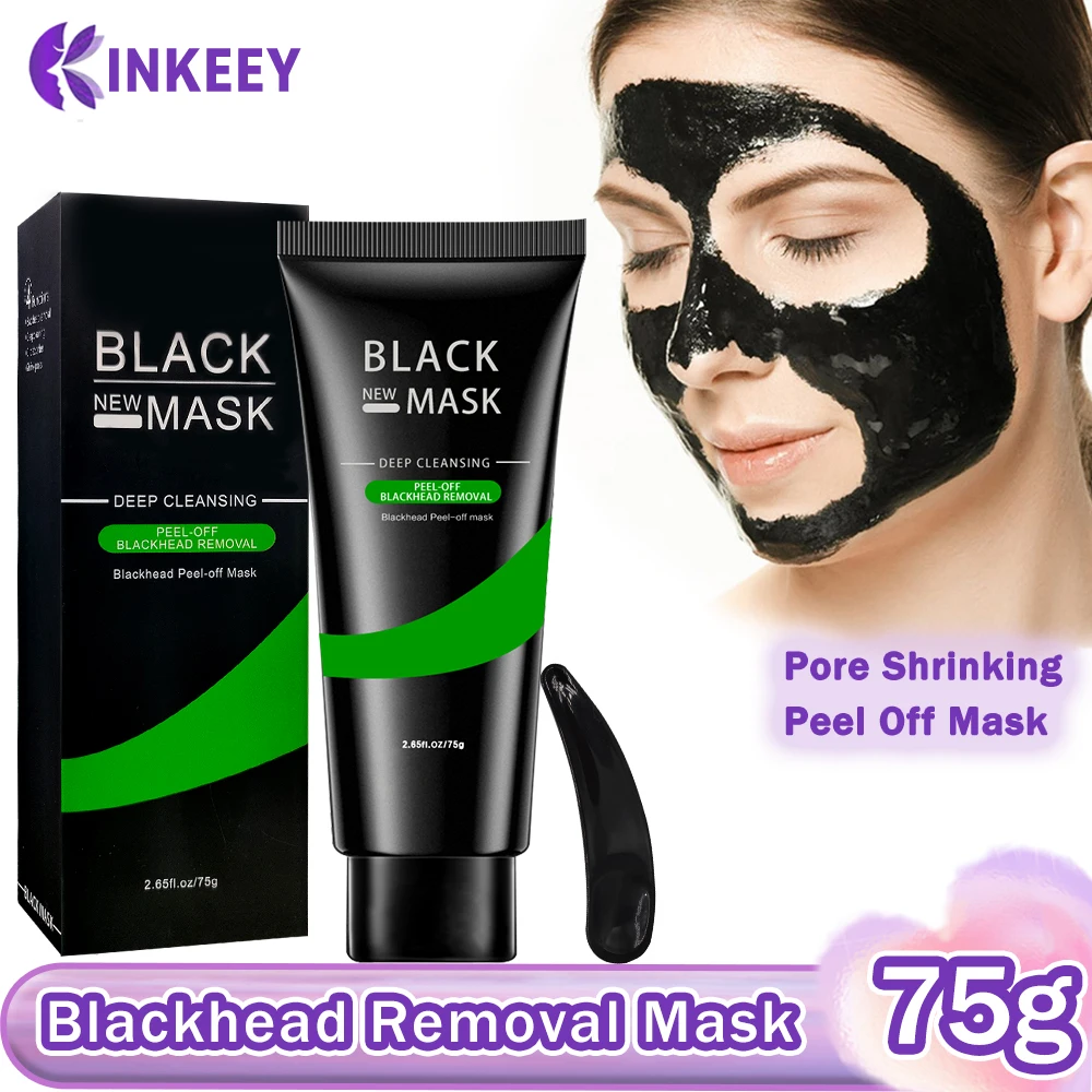 

75g Blackhead Remover Face Mask Charcoal Peel Off Black Mask Cleansing Dirt Pore Acne Clean Facial Purifying Blackhead Skin Care