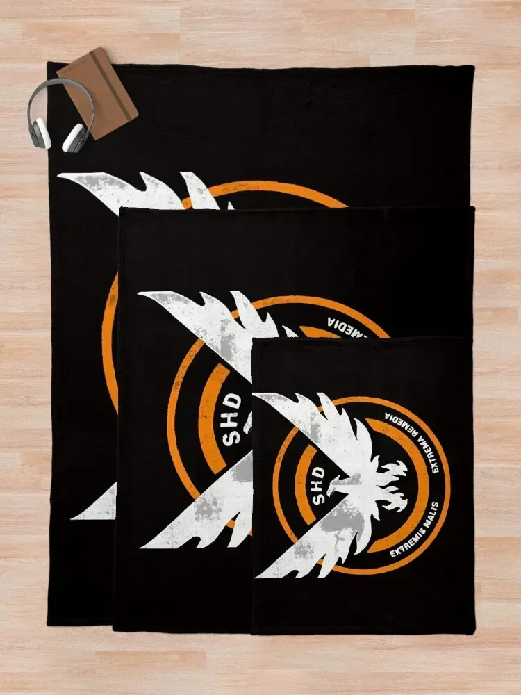 Фото Плед The Division SHD Grunge Logo 2, красивые зимние пледы в клетку, самые мягкие одеяла №5