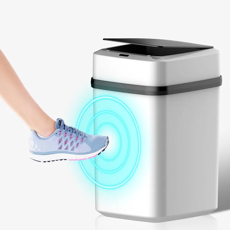 

Intelligent Trash Can Induction Electric Waste Bin Home Kitchen Bathroom Dustbin Touchless Smart Sensor Automatic Garbage Bucket