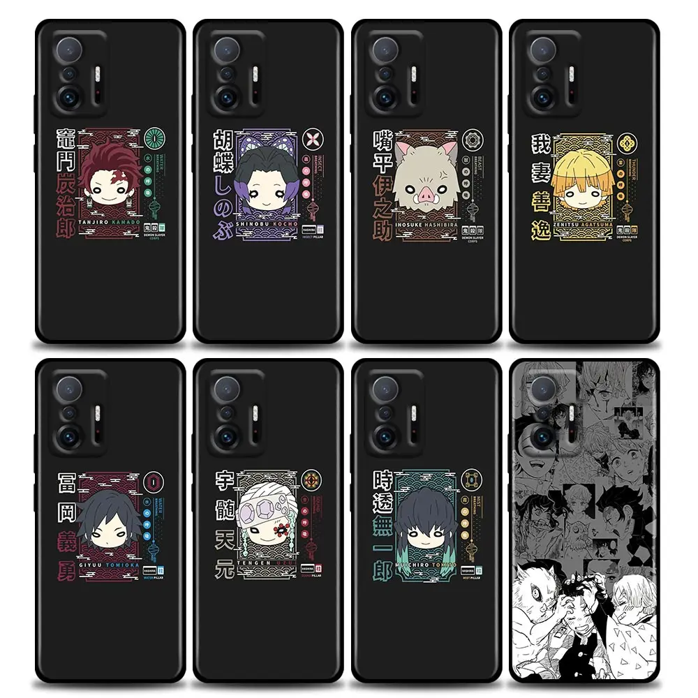 

Cartoon Demon Slayer Case For Xiaomi Mi 11 Lite 5G NE 11T 11X 12 Pro Cases Fundas Poco M3 F3 M4 Pro Cover Anime Kimetsu No Yaiba