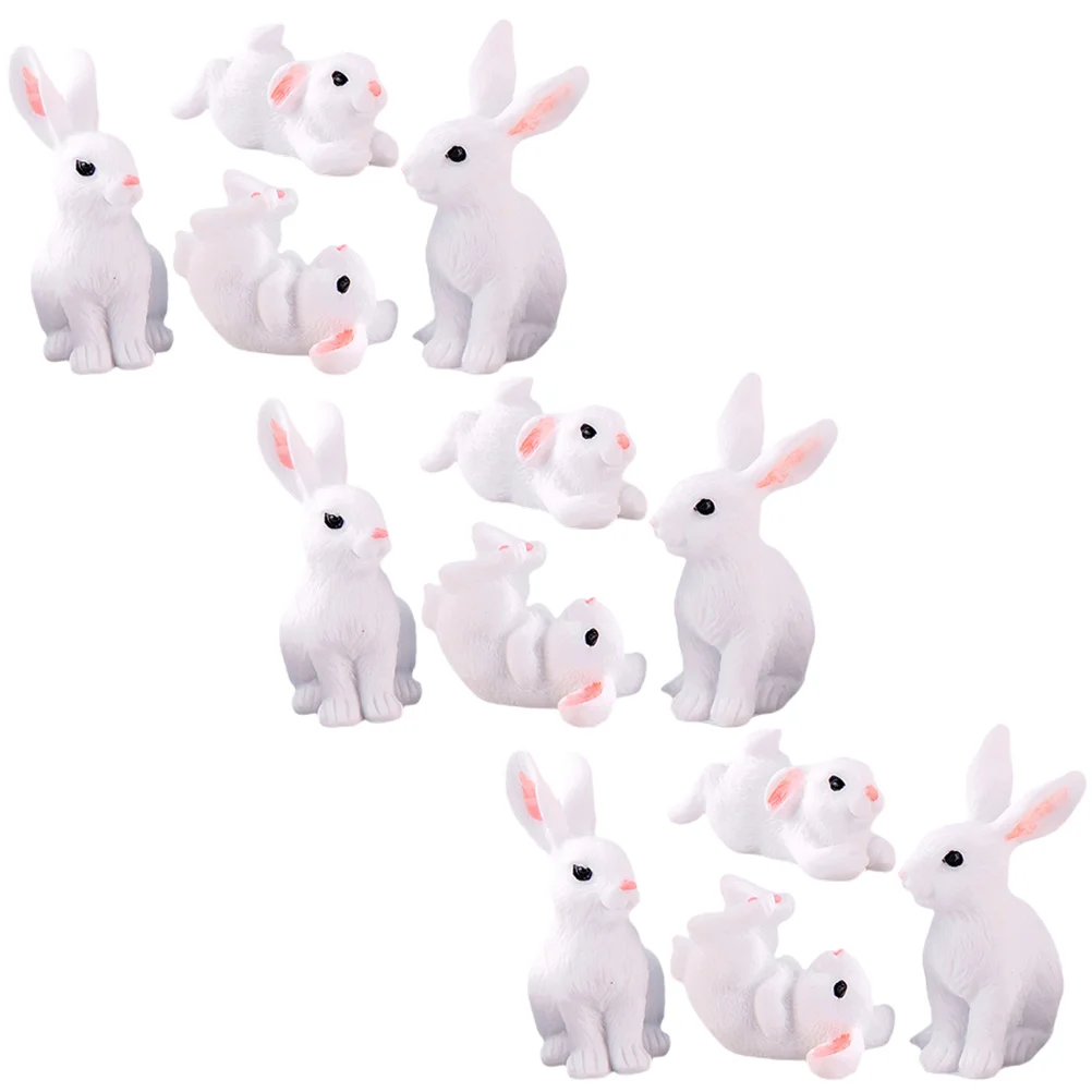 

Rabbit Miniature Figurines Cake Bunny Topper Mini Bunnies Ornaments Figures Decorations Easter