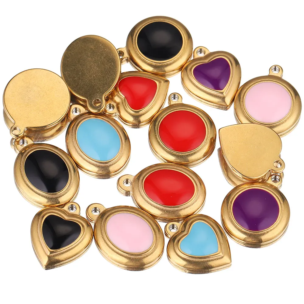 5 шт./партия позолоченные эмалевые подвески для браслетов ожерелий сережек