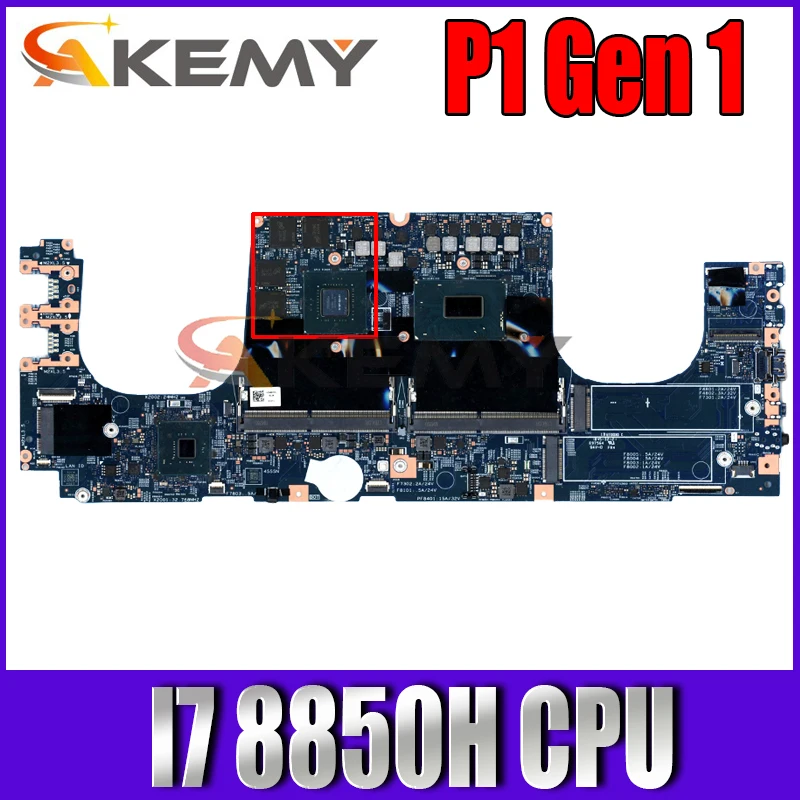 

For Lenovo ThinkPad P1 Gen 1 motherboard laptop 17870-1 with CPU I7 8850H SR3YZ N18P-Q1 FRU 01YU929 01YU940 100% Fully Tested