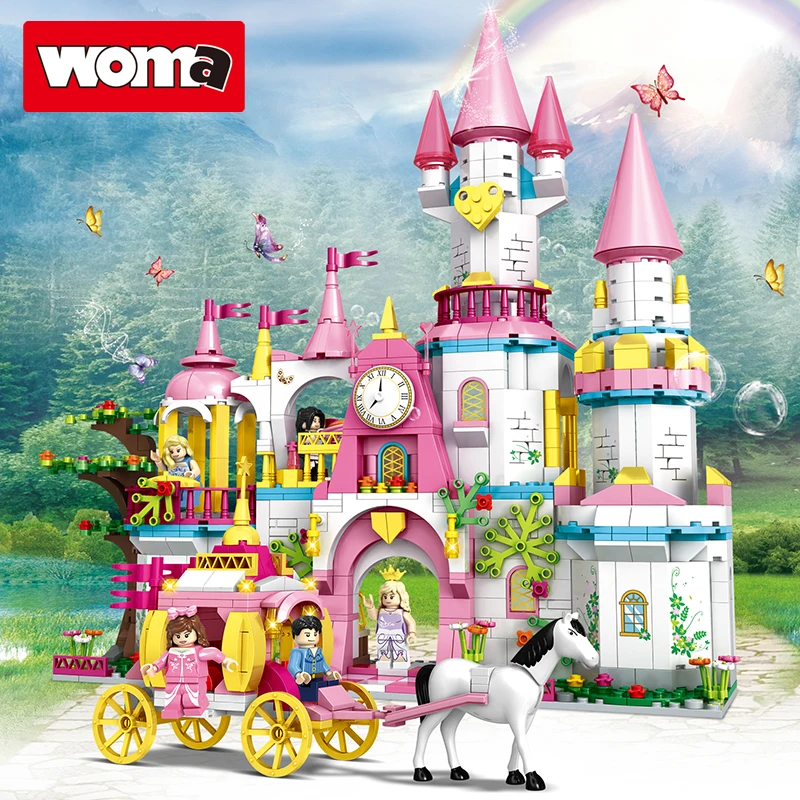 

WOMA TOYS Girls Princess Castle Building Block Brick Sets - Perfect Christmas Birthday Gift for Creative Play and Construction